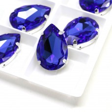 tear drop 8*8mm aapphire crystal fancy stone with claw